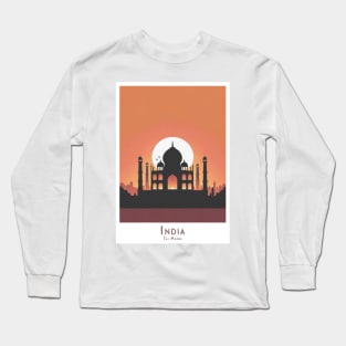 Sunset Splendor - Taj Mahal Poster Long Sleeve T-Shirt